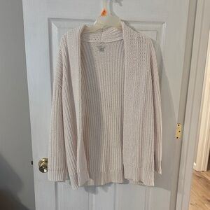 Women's Cream Open-Front Sweater